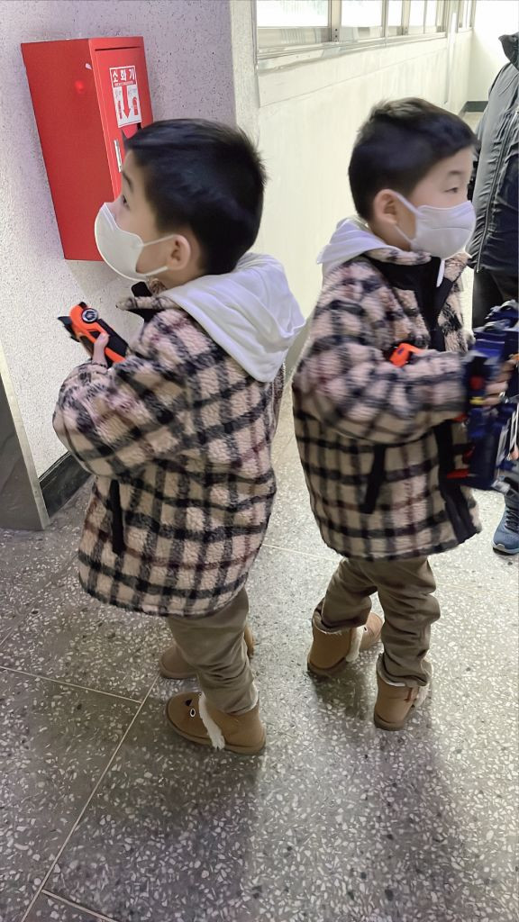 닥스키즈 남아 체크 부클자켓 점퍼 140 쌍둥이--1