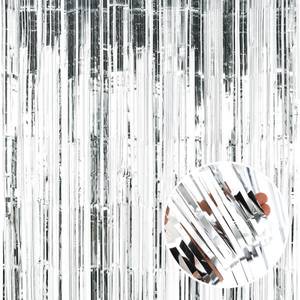 [파티데코] 반짝이 파티 커튼 - 실버