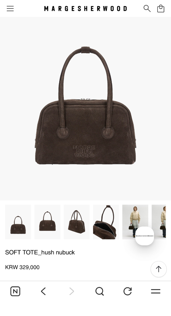 마지셔우드 소프트 토트백 허쉬누벅--1