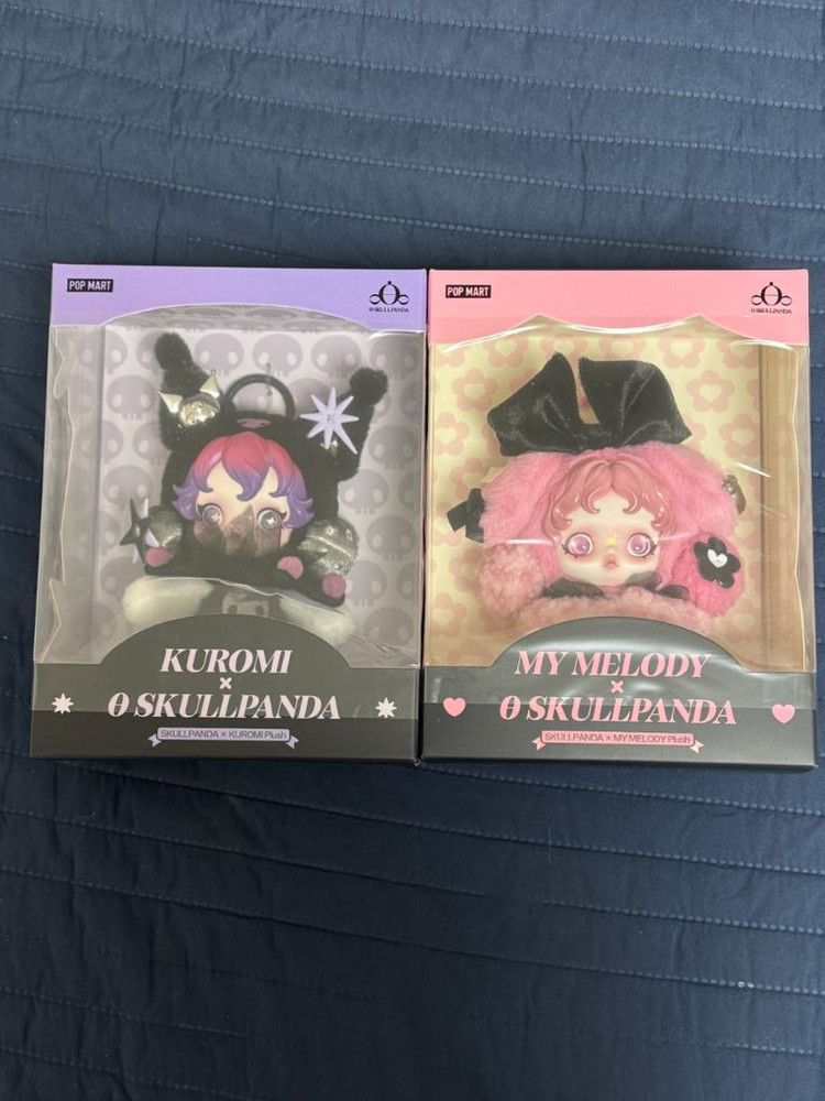 스컬판다 마이멜로디 콜라보 키링 인형 팝마트 마멜 MY MELODY 이미지