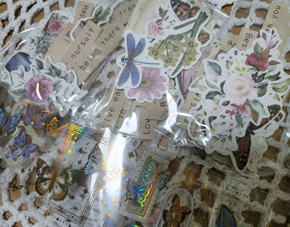 빈티지다꾸 일괄 급처 다꾸 세트 스티커 다이어리 이미지