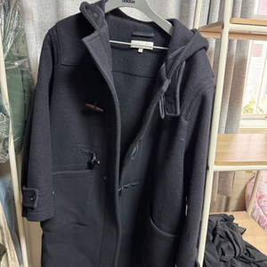 브라운야드 후드 더플 코트 블랙