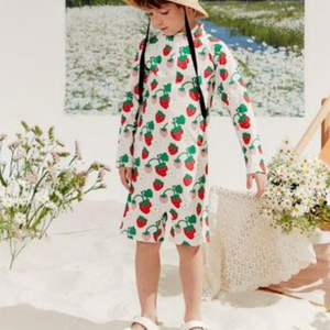 리미떼두두 스트로베리 (일체형) 래쉬가드+딸기수모세트 새상품 130