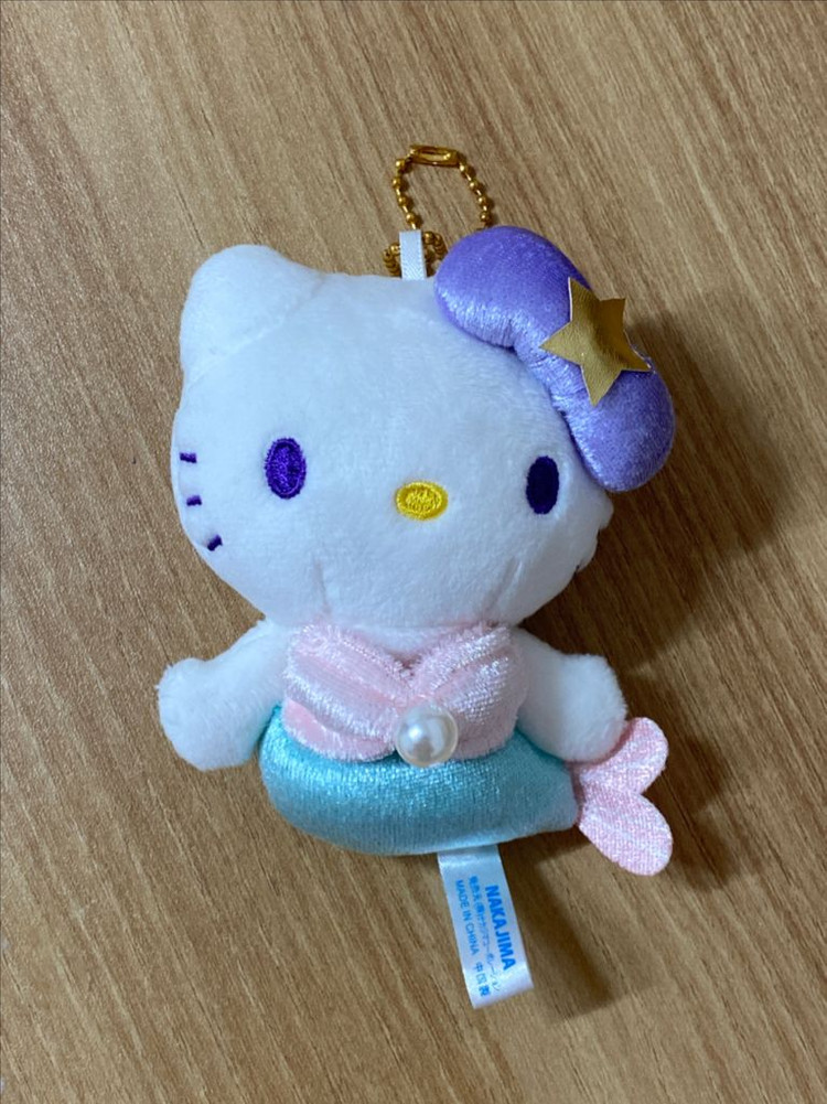 [새상품] 산리오 헬로키티 머메이드 마스코트 50주년 인형 키링--1