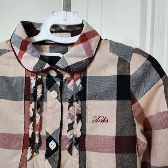 (110호) 5y 닥스 키즈 체크 블라우스 / 여아 유아 폴로 빈폴 헤지스--2