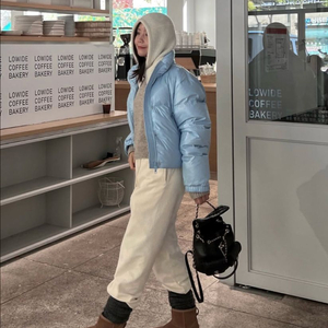 쇼트벗스터닝 한연아 코듀로이 조거 팬츠 아이보리S 새상품