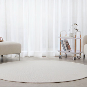레시앙뜨 모달와플 사계절 원형 러그 170 아이보리
