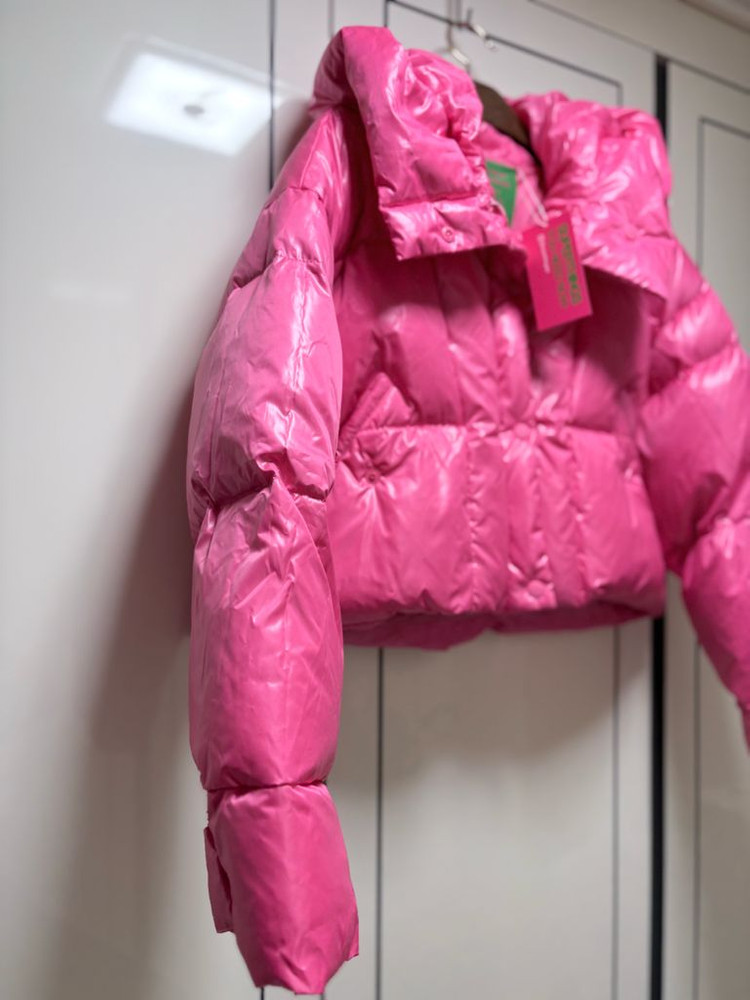 SUPER THINGS 핑크 숏패딩--1