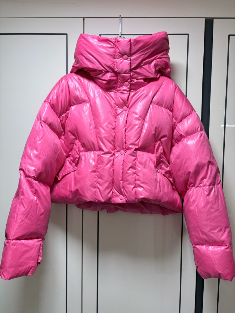 SUPER THINGS 핑크 숏패딩--3