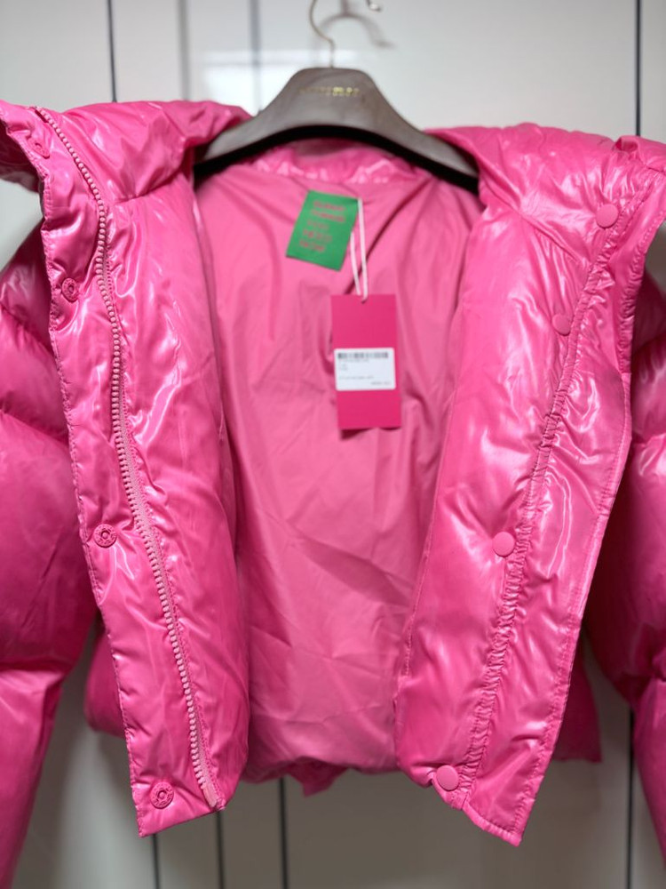 SUPER THINGS 핑크 숏패딩--4