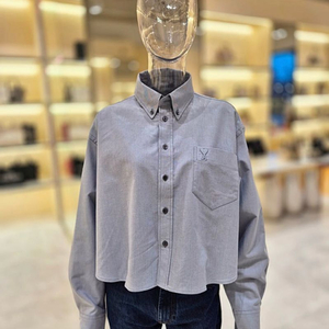 아미] 토널 하트 크롭셔츠 (라이트블루) 이미지