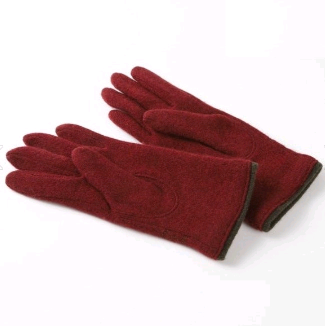 비비안 웨스트우드 빅 orb 자수 울장갑 / 와인 (새상품)--1