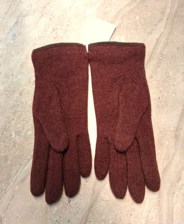 비비안 웨스트우드 빅 orb 자수 울장갑 / 와인 (새상품)--5