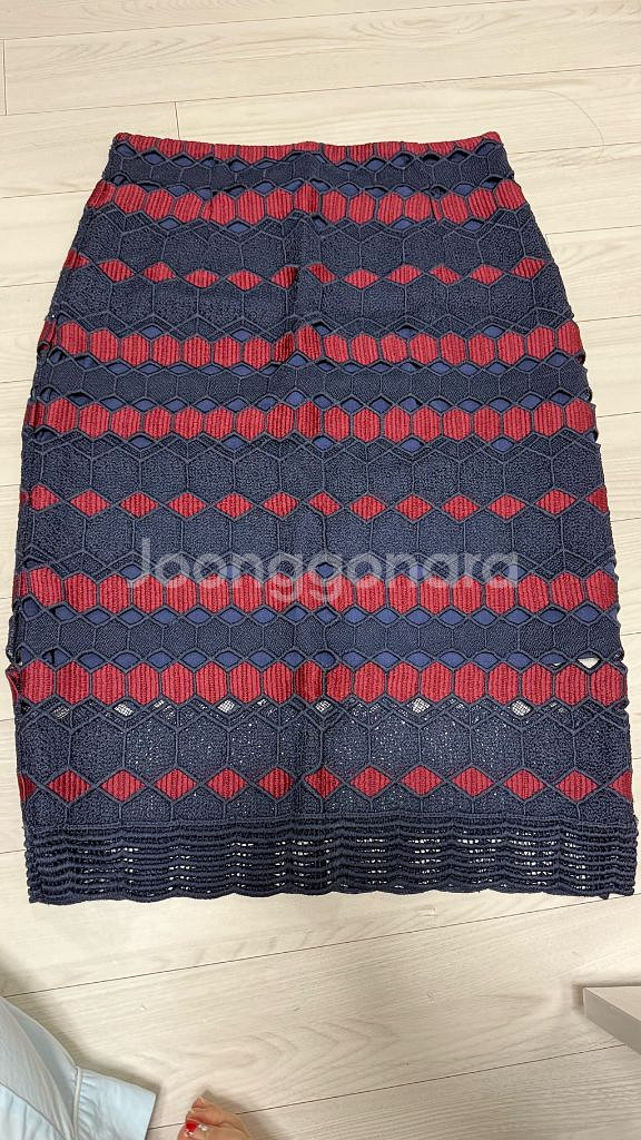 산드로 정품 자수 투피스 스커트 박신혜 펀칭 아일렛 블라우스 셋업 세트--4