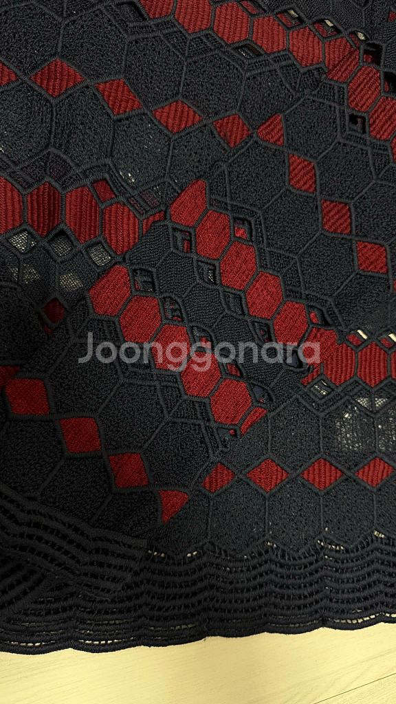 산드로 정품 자수 투피스 스커트 박신혜 펀칭 아일렛 블라우스 셋업 세트--5