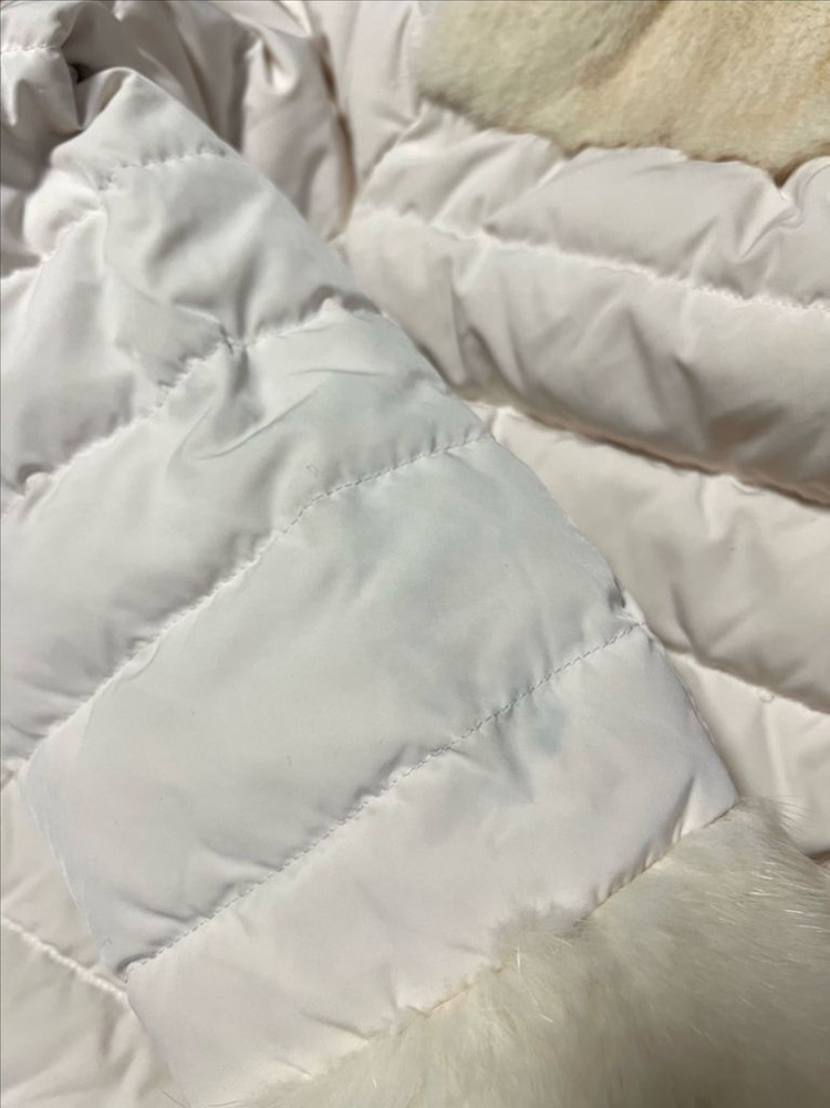 마쥬 maje 리얼밍크 트리밍 패딩자켓 오리털 덕다운 경량 점퍼 아이보리--3