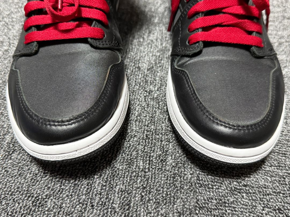 [정품/새상품] 나이키 에어 조던1 레트로 하이 OG 블랙 새틴 짐 레드--3