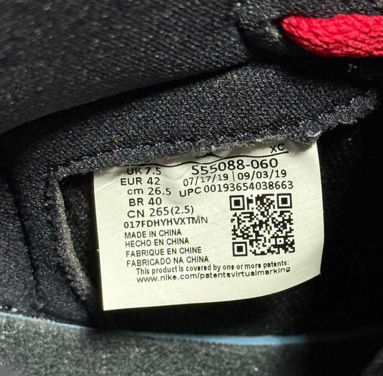 [정품/새상품] 나이키 에어 조던1 레트로 하이 OG 블랙 새틴 짐 레드--8