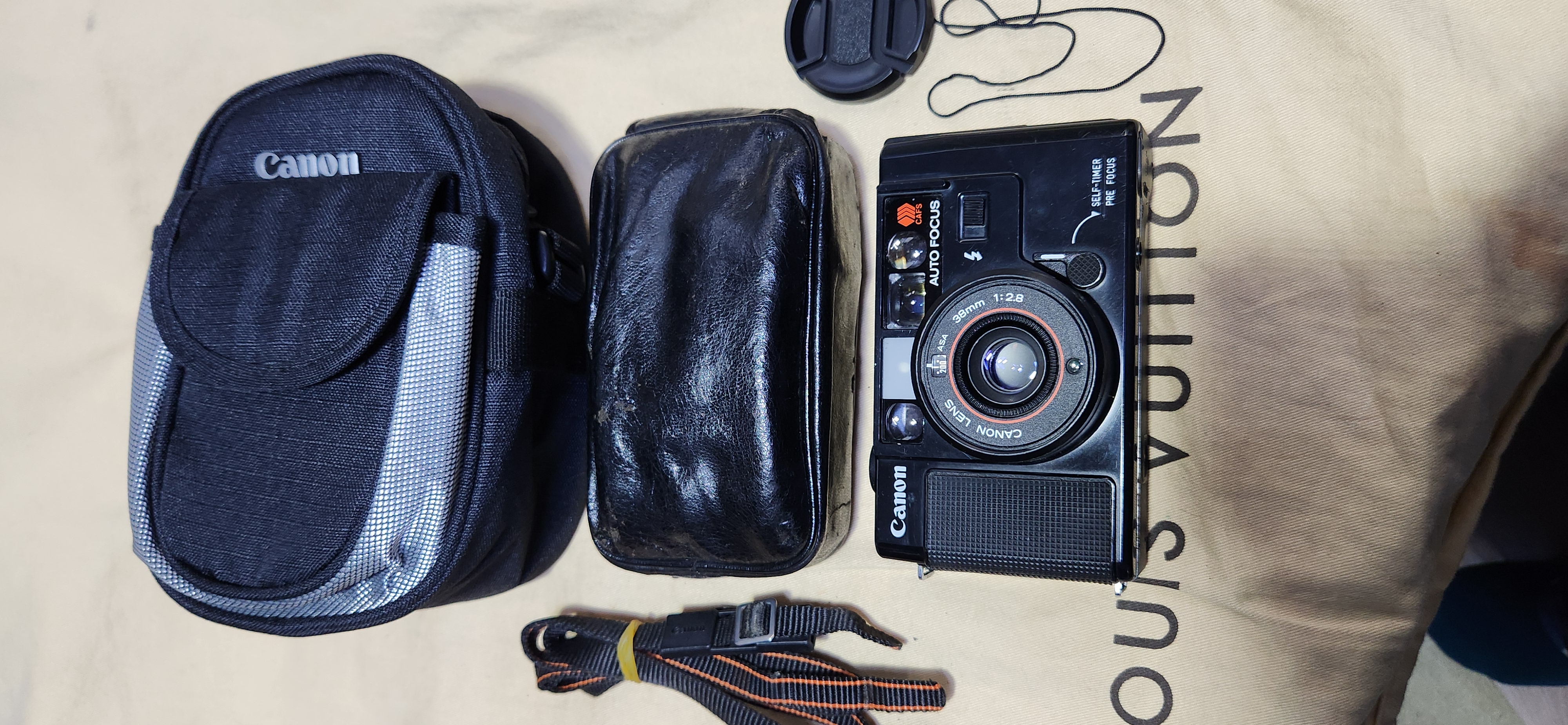 캐논af35m(a급), aa2개기능정상, 캐논렌즈38/2.5, 케이스, 캐논카메라가방.--6