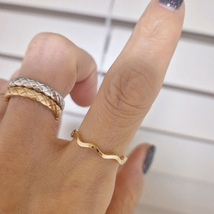 18k 물결 라인 데일리 반지