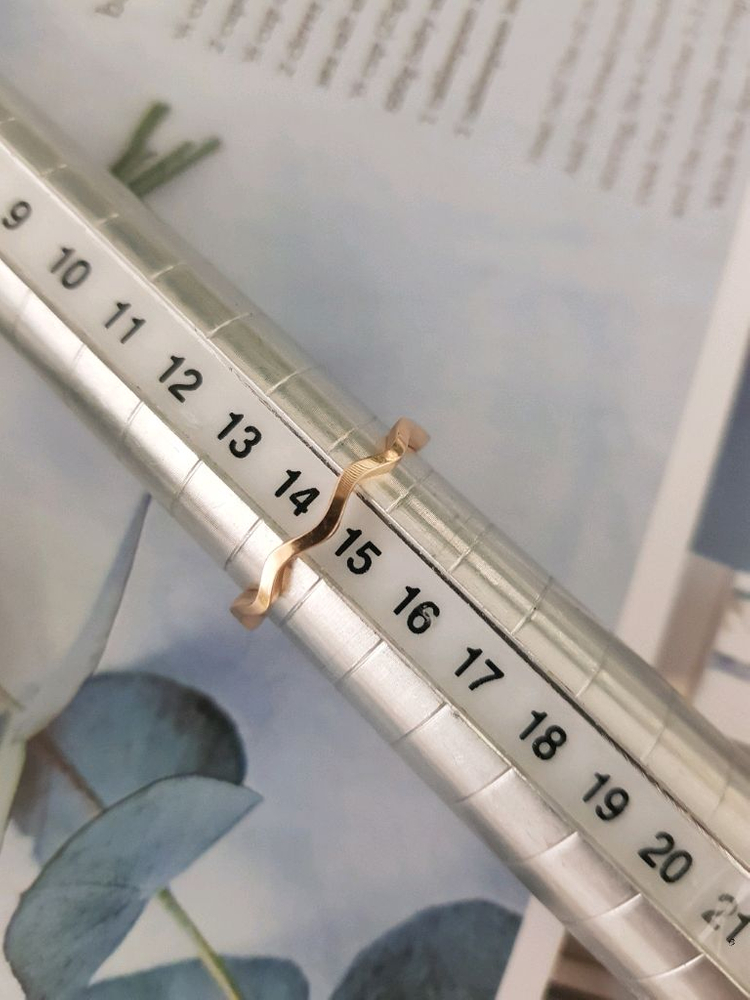 18k 물결 라인 데일리 반지--3