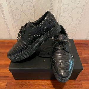 ash 아쉬 스팽글 가죽 통굽 로퍼(36)