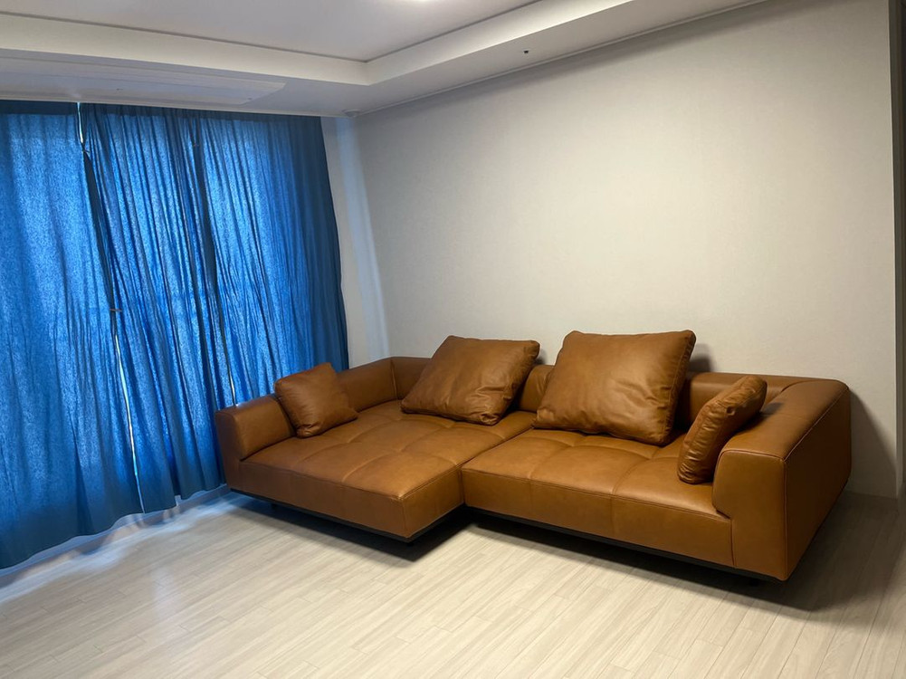 잭슨카멜레온 타탄쇼파 오스틴05 4인코너A좌측 +쿠션4개--2