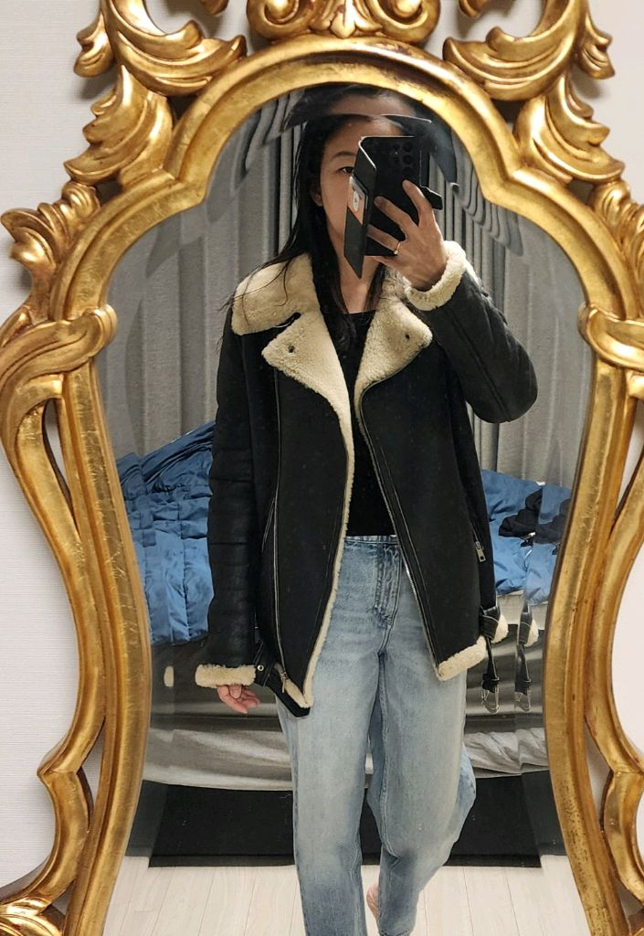 리얼 양털 무스탕(새상품급)--5