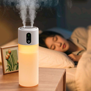 (새상품) SUNGOD 미니 가습기 듀얼미스트 500ml 무소음 무선 무드등 가정용 차량용 사무실 탁상용 이미지