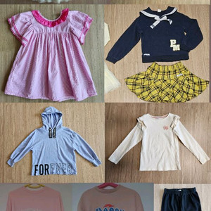 여아 의류 130호 9종 일괄 이미지