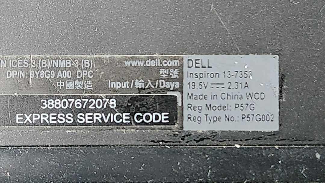 델 인스피론 13-7353 i3-6세대 터치패널 노트북 부품용--6