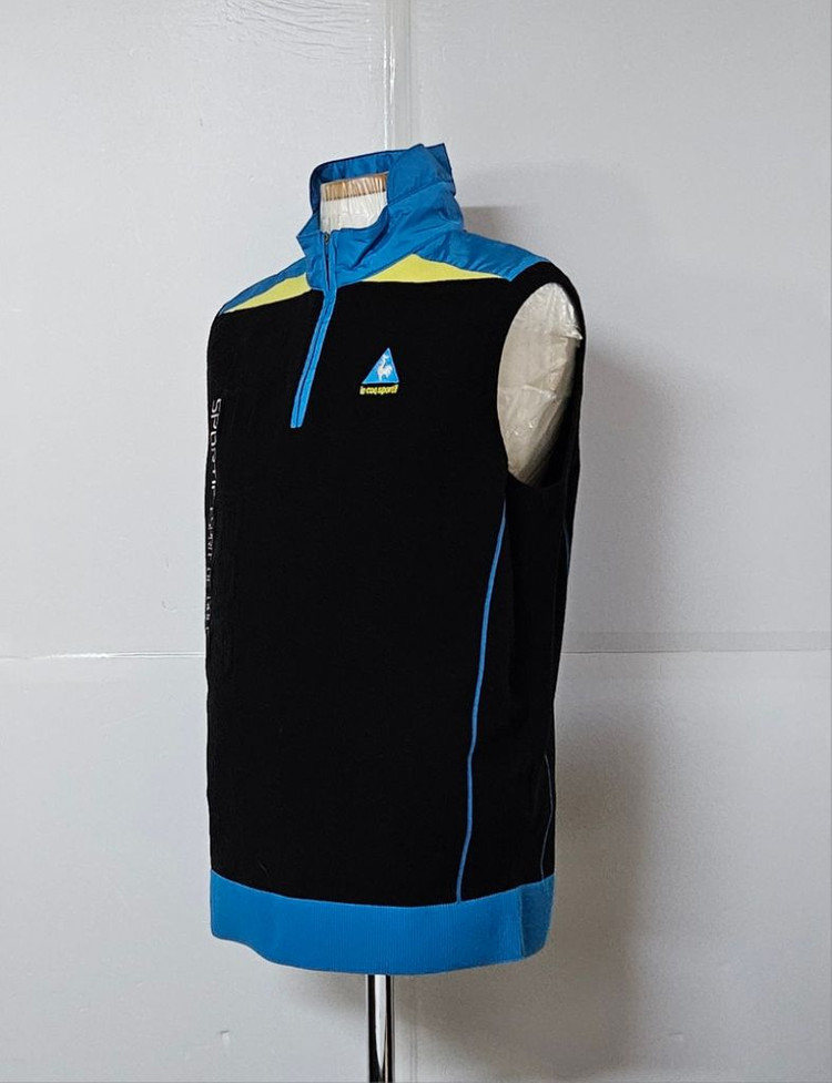 77)르꼬끄스포르티브 골프 니트 조끼베스트--1