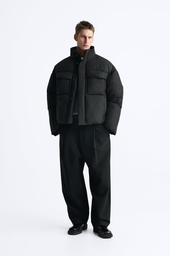 자라 푸퍼 숏 패딩 점퍼 S--0