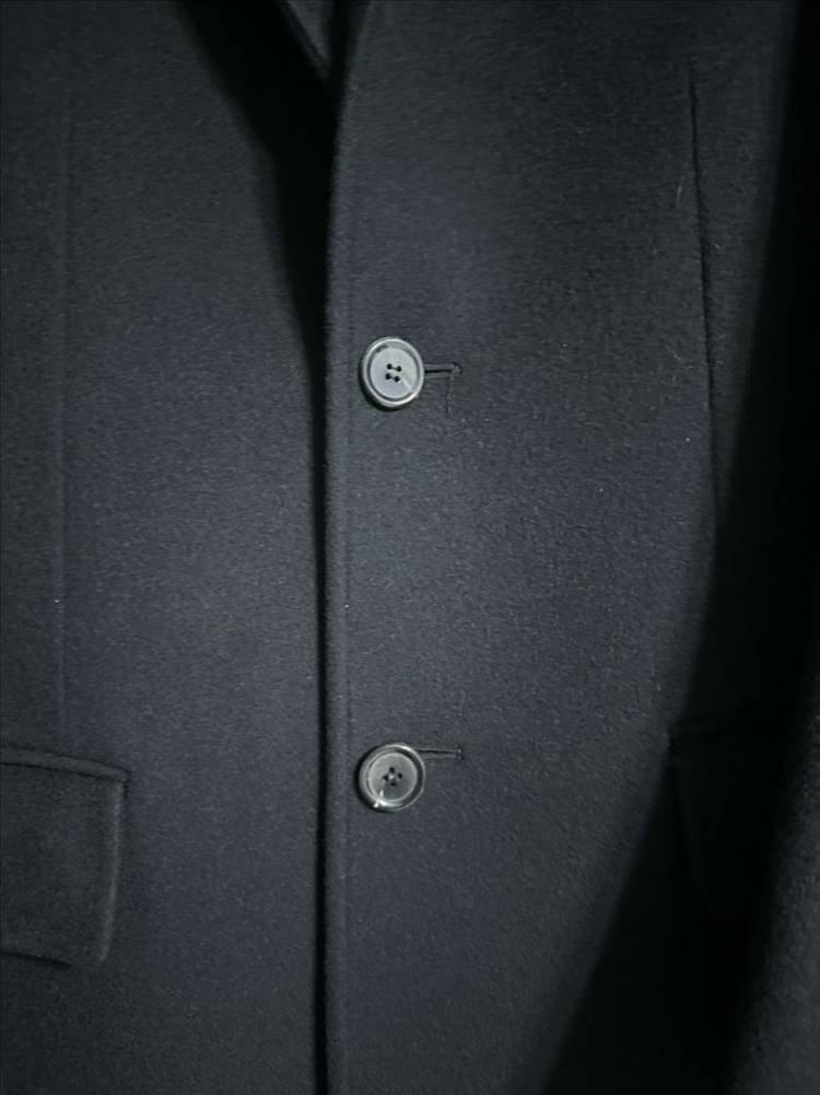 시너리 남성 싱글 롱코트 블랙 M--5