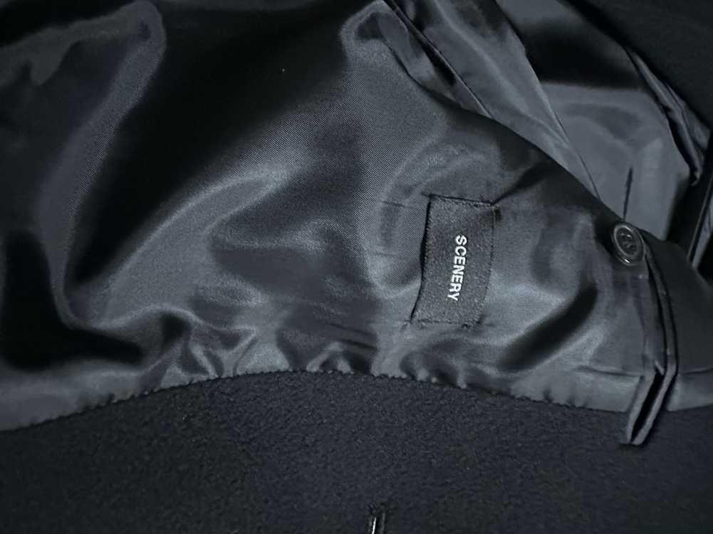 시너리 남성 싱글 롱코트 블랙 M--7