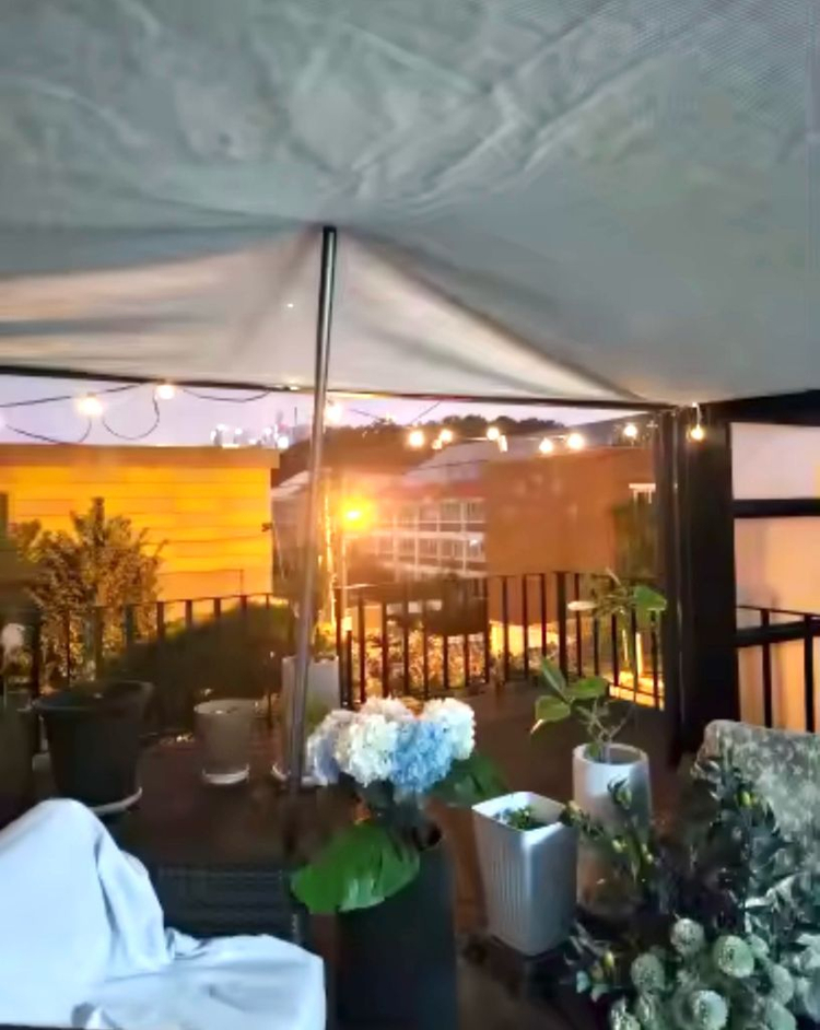 60미터 전구조명 (태양광 무전력 방수) 카페 캠핑장 농막 인테리어--5