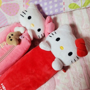 (희귀/매물없음)고전키티 산리오 정품 키티 인형 파우치 필통