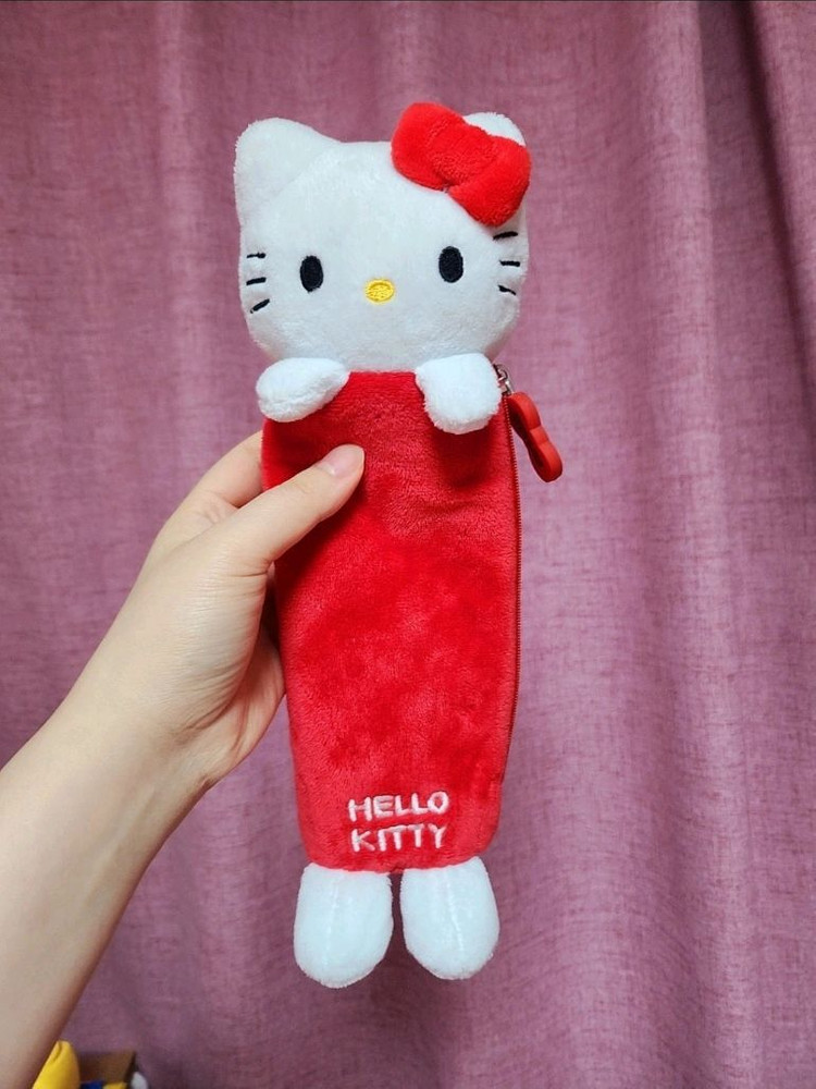 (희귀/매물없음)고전키티 산리오 정품 키티 인형 파우치 필통 이미지