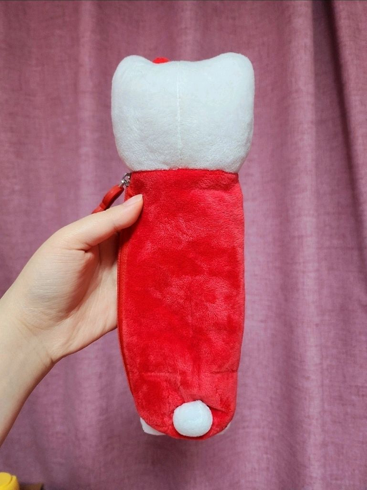 (희귀/매물없음)고전키티 산리오 정품 키티 인형 파우치 필통 이미지