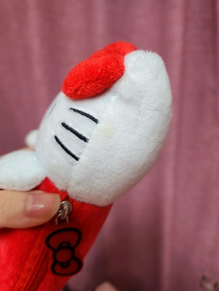 (희귀/매물없음)고전키티 산리오 정품 키티 인형 파우치 필통 이미지