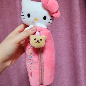 (새상품)고전키티 키티 봉제인형 곰돌이 키링 파우치 필통