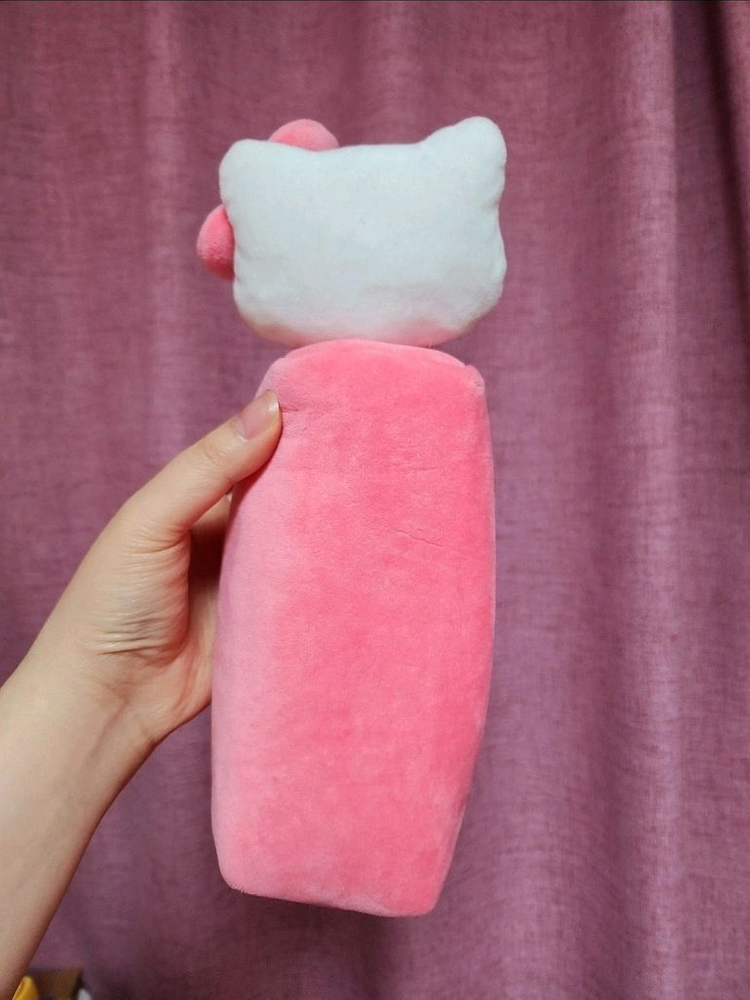 (새상품)고전키티 키티 봉제인형 곰돌이 키링 파우치 필통 이미지