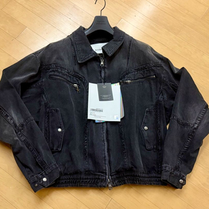 [앤더슨벨] 포인트 데님 블루종 자켓 (BLACK)