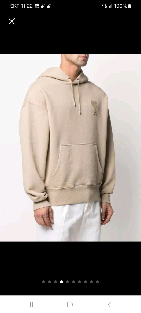 아미ㆍ정품ㆍ 하트 로고 후드티 상태거의새거 사이즈100 이미지