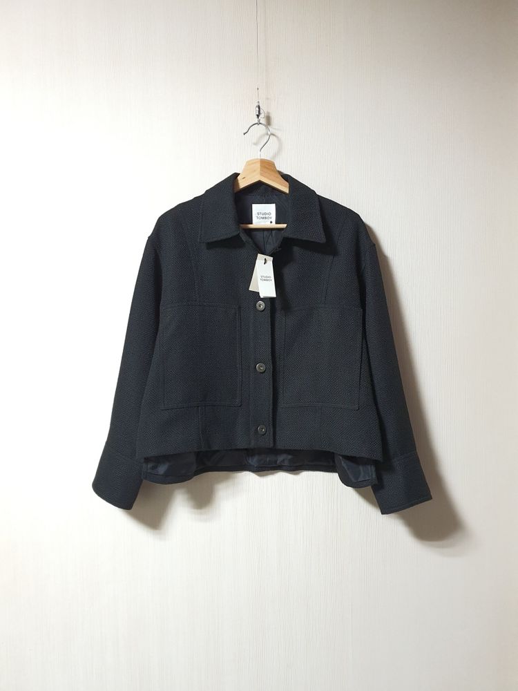 스튜디오 톰보이 빅포켓 트위드 자켓 프리사이즈--3