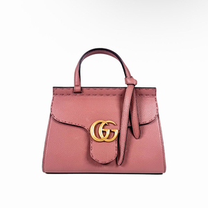 [MINI] 구찌 마몬트 마틀라세 탑핸들 투웨이 토트백 숄더백 미니 핑크