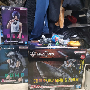 가격내림 제일복권 체인소맨 A상 레제 B상 붐 라스트원상 체인소맨&빔 피규어 판매합니다