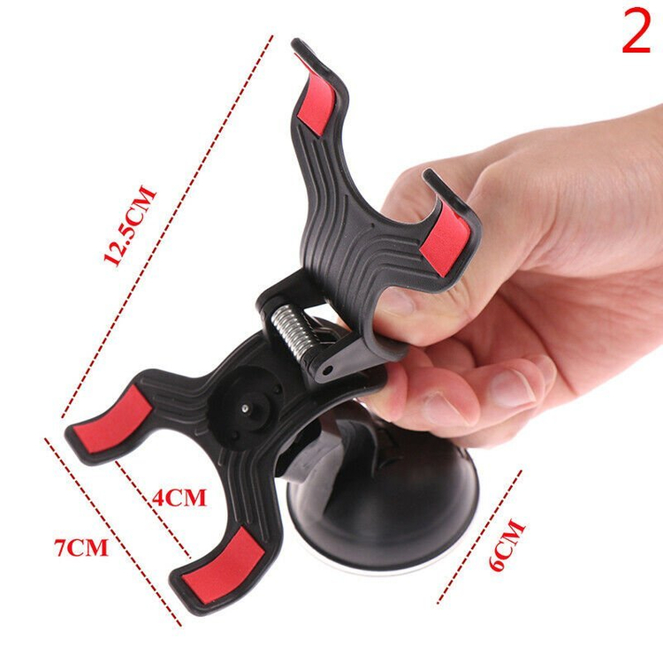 새 검정색 차량용 2자 더블 360도 집게 흡착형 회전--9