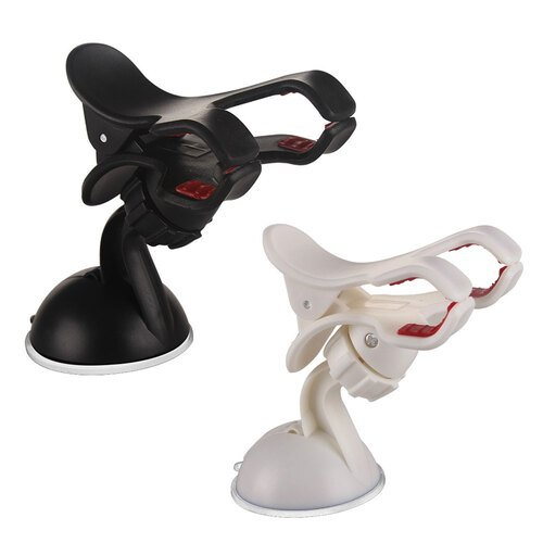 새 검정색 차량용 2자 더블 360도 집게 흡착형 회전--8