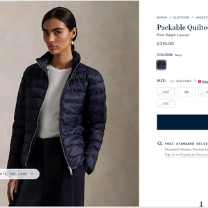 폴로 랄프로렌 국내정품 발수패딩 패커블패딩 거의새것